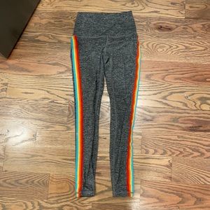 Spiritual Gangster side-striped gray leggings XS
